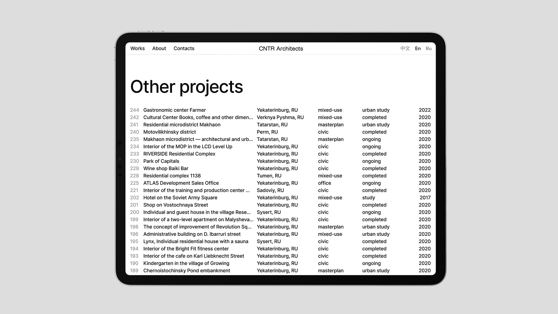 CNTR Architects site