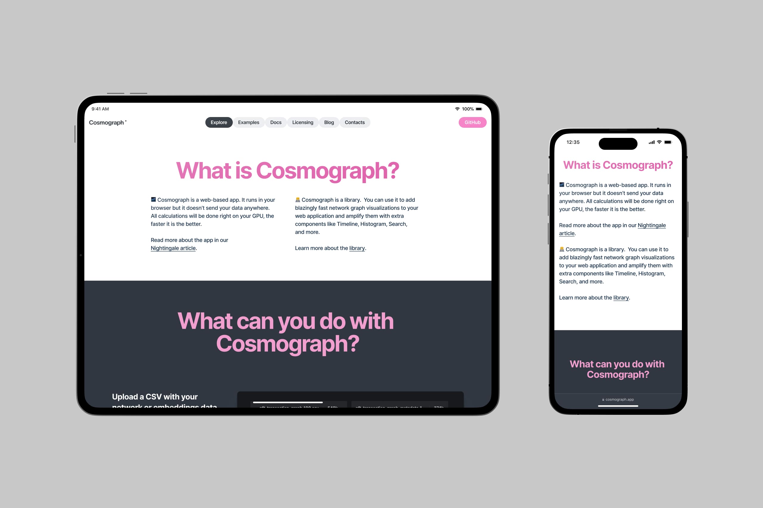 Cosmograph website