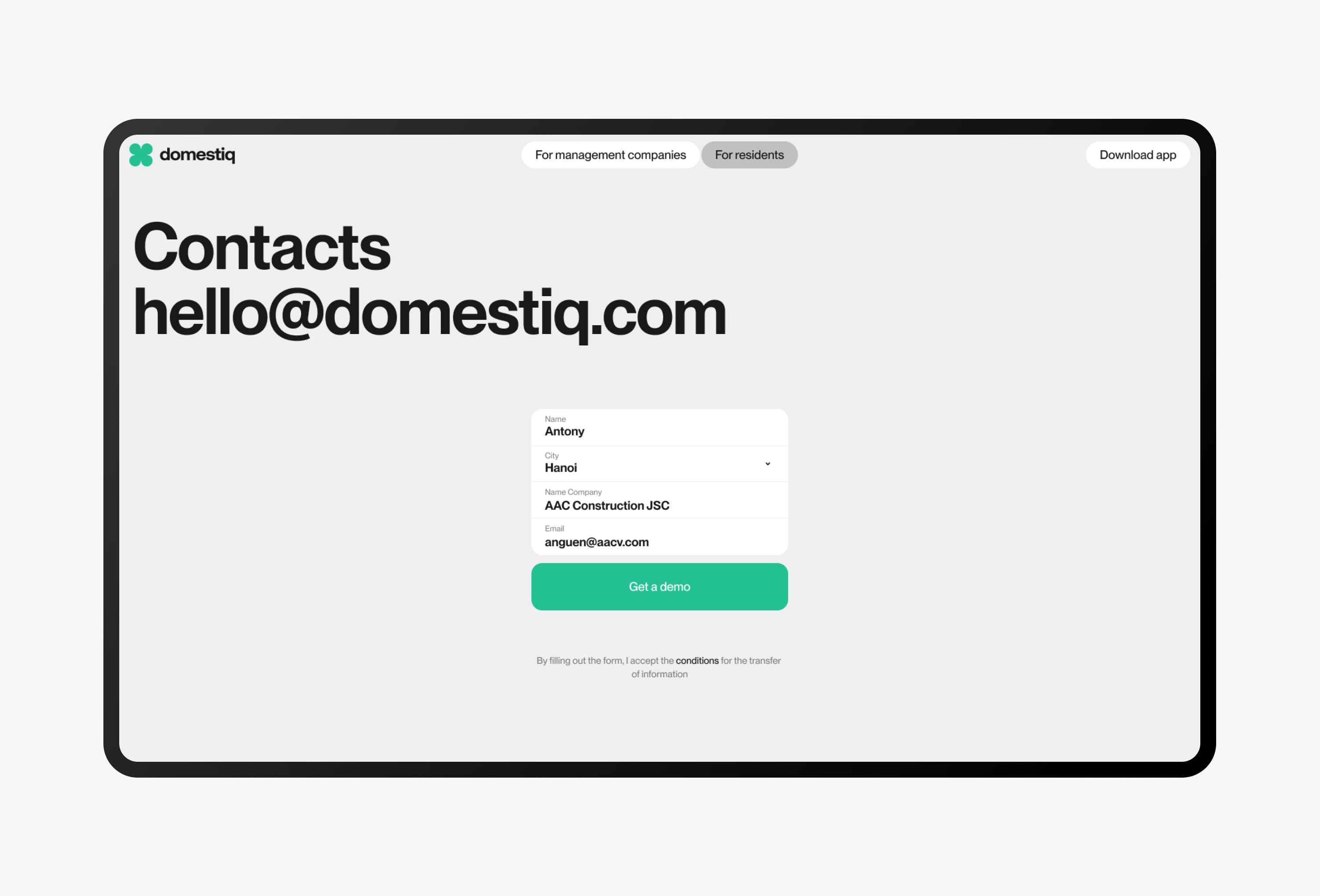 Domestiq identity